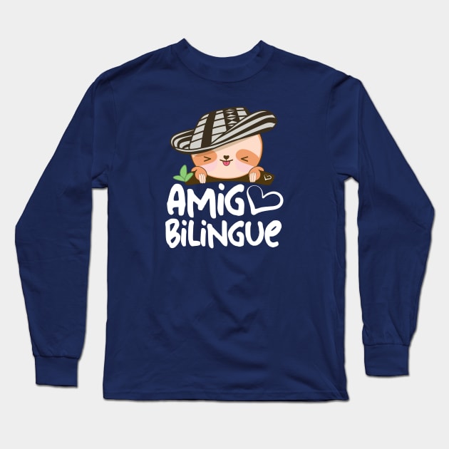 Amigo Bilingue Choko T-shirt Long Sleeve T-Shirt by AmigoBilingue